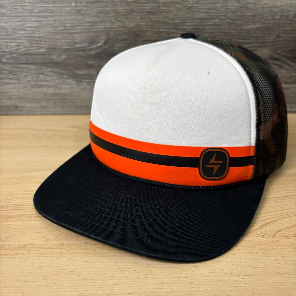 Luce Line Brewing Hat Cap Snapback White Orange Trucker Adjustable
